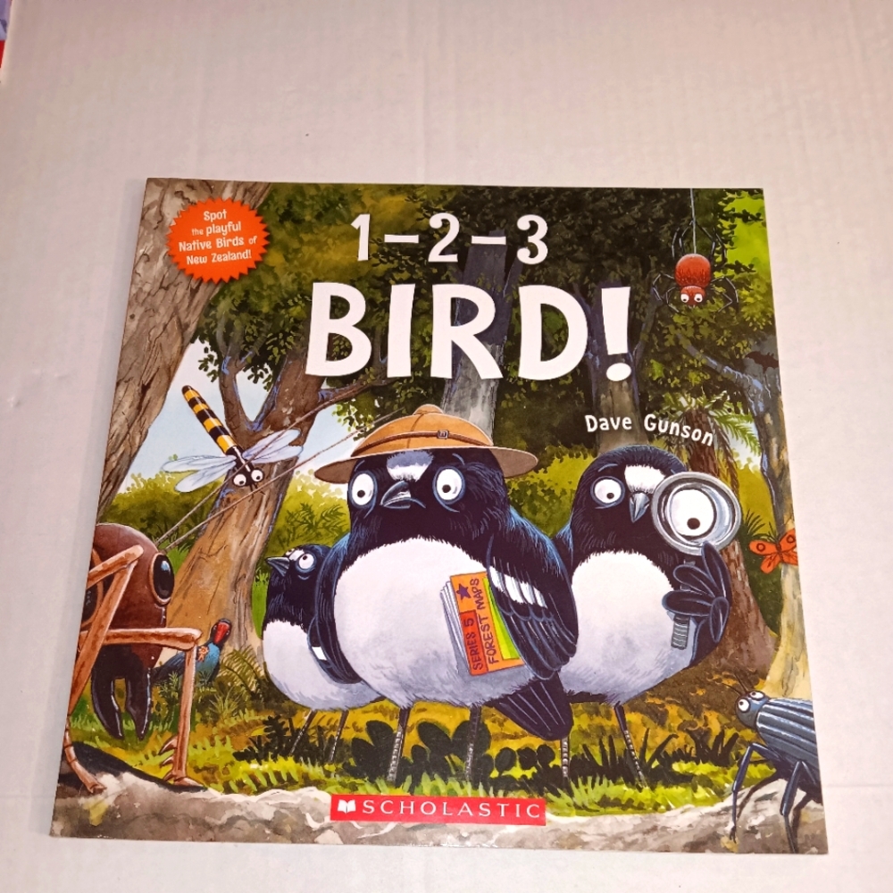 Scholastic 1-2-3 Bird! Book Dave Gunson Ngaere Roberts Classic